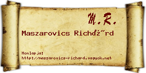Maszarovics Richárd névjegykártya